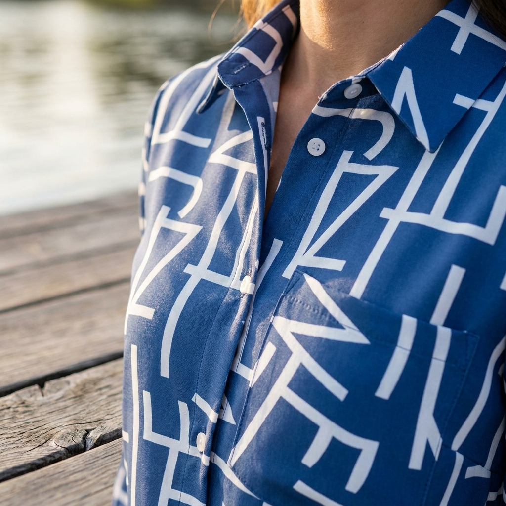 Christabel | Printed Button-Up Blouse