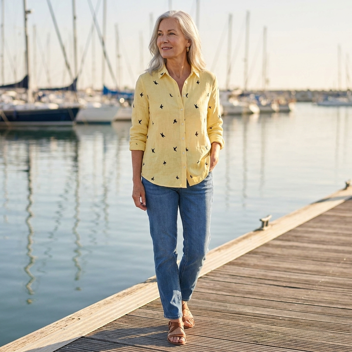 Aileen | Casual Linen Summer Blouse