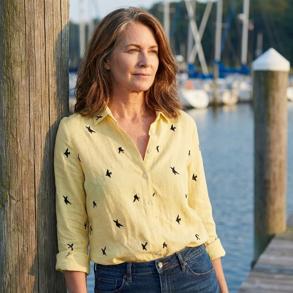 Aileen | Casual Linen Summer Blouse