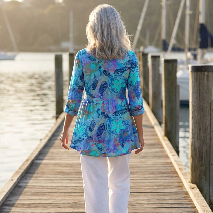 Lainie | Long Blouse with V-Neck