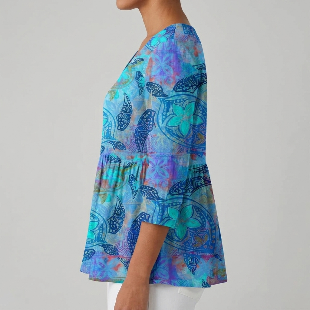 Lainie | Long Blouse with V-Neck