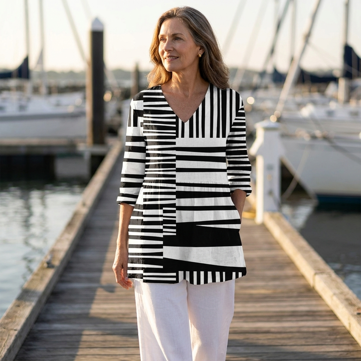 Dagny | Long Blouse with V-Neck