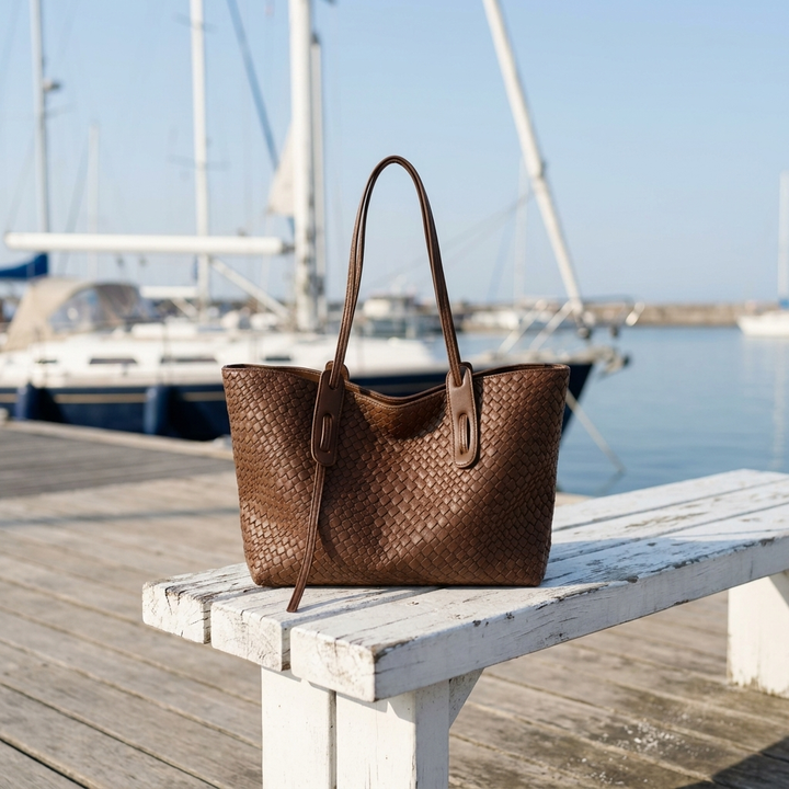 Leda | Elegant Woven Tote Bag