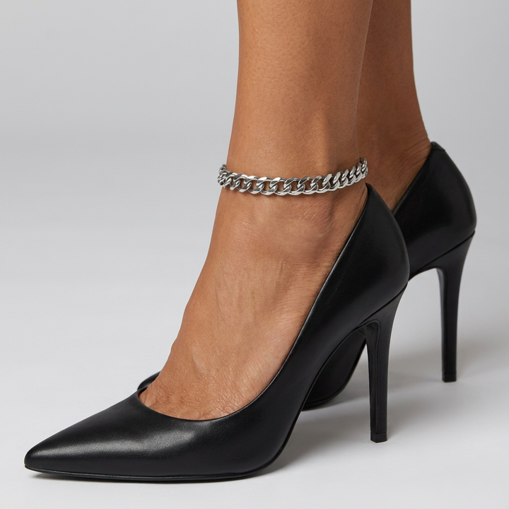 Lula | Silver Cuban Chain Anklet