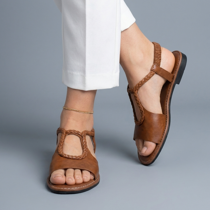 Eloisa | Comfortable Everyday Braided Leather Sandals