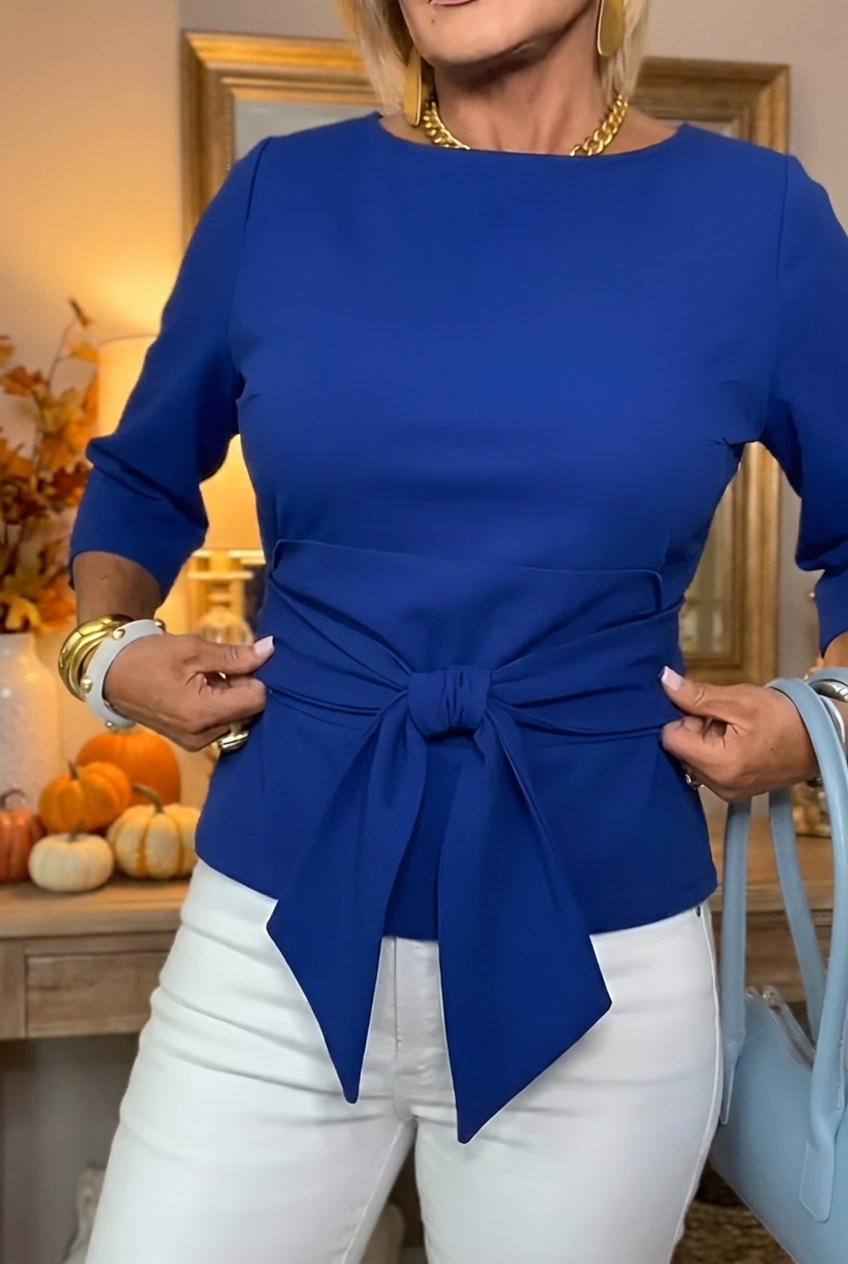Veronique | Tie Waist Flattering Top