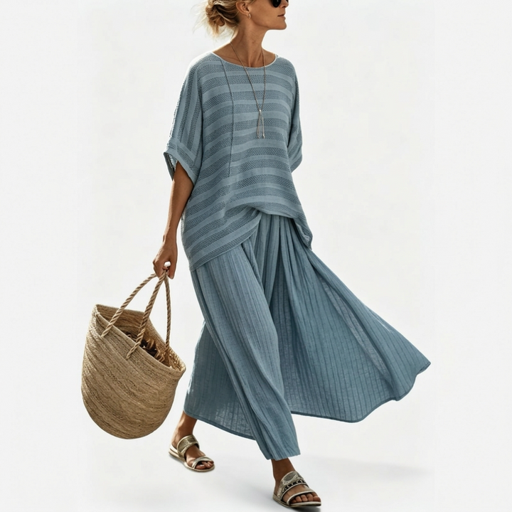 Camille | Relaxed Top and Wide Skirt Set