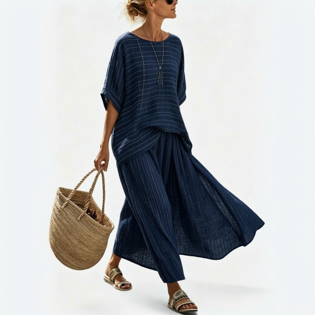 Camille | Relaxed Top and Wide Skirt Set