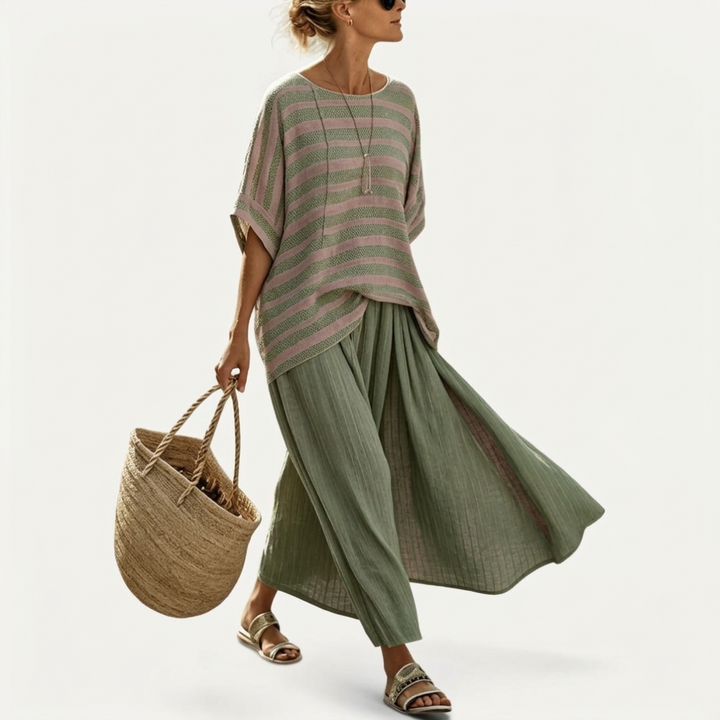 Camille | Relaxed Top and Wide Skirt Set