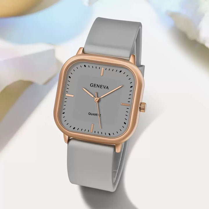 Luisa | Square Leather Strap Watch