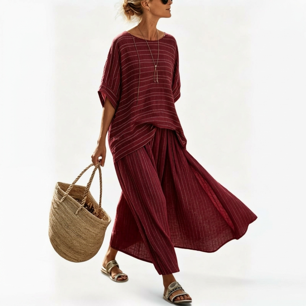 Camille | Relaxed Top and Wide Skirt Set
