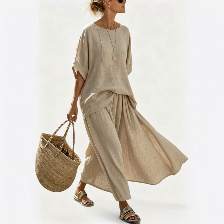 Camille | Relaxed Top and Wide Skirt Set