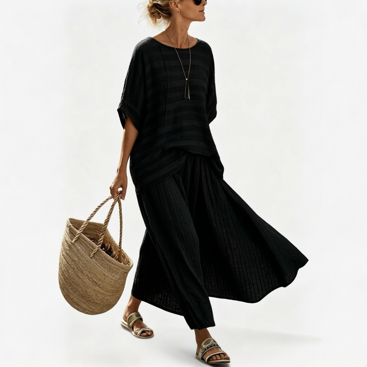 Camille | Relaxed Top and Wide Skirt Set