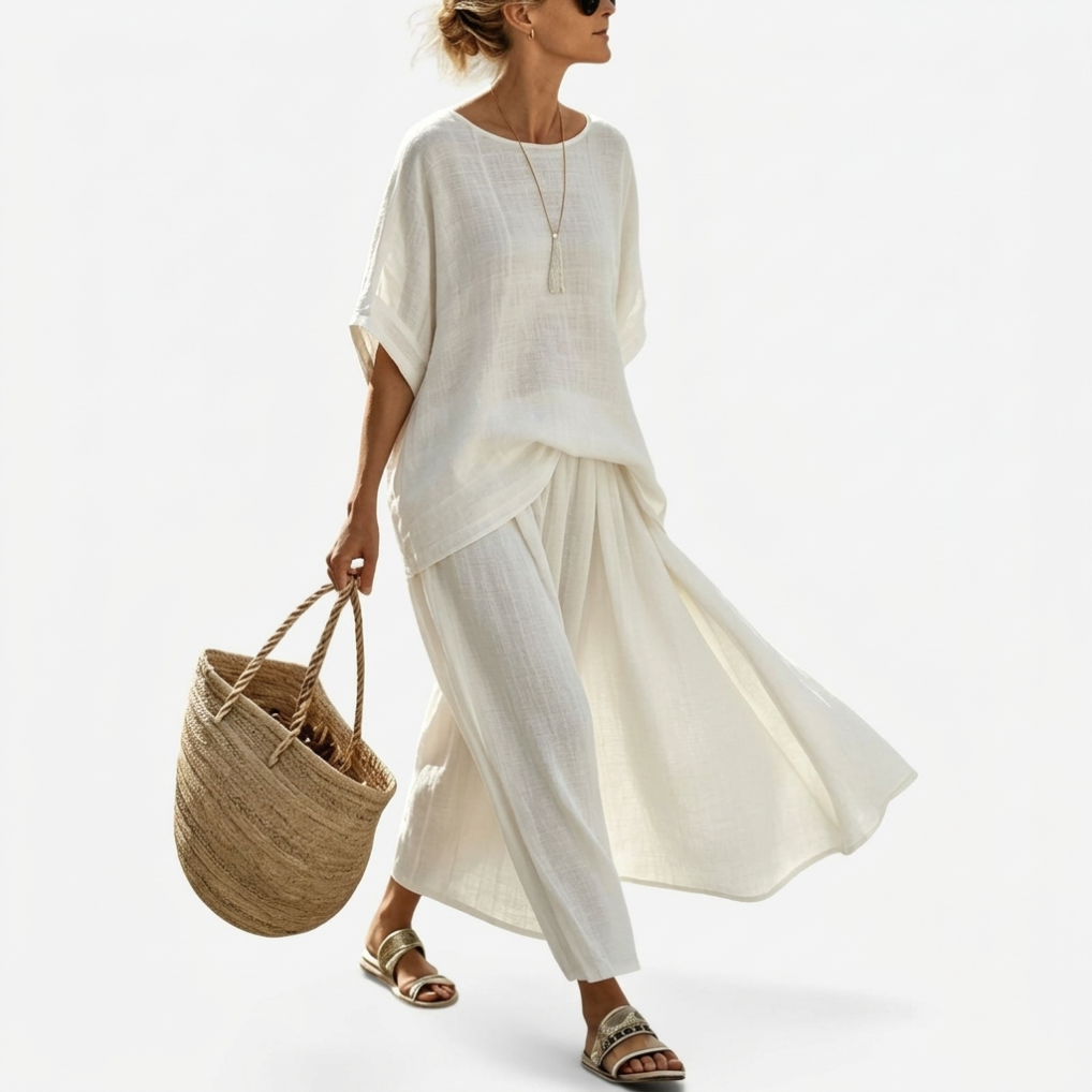 Camille | Relaxed Top and Wide Skirt Set