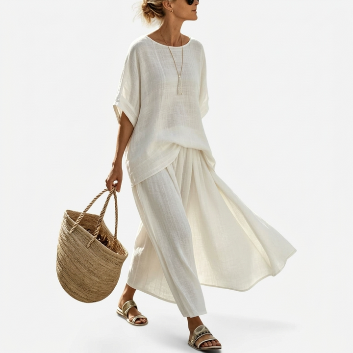 Camille | Relaxed Top and Wide Skirt Set