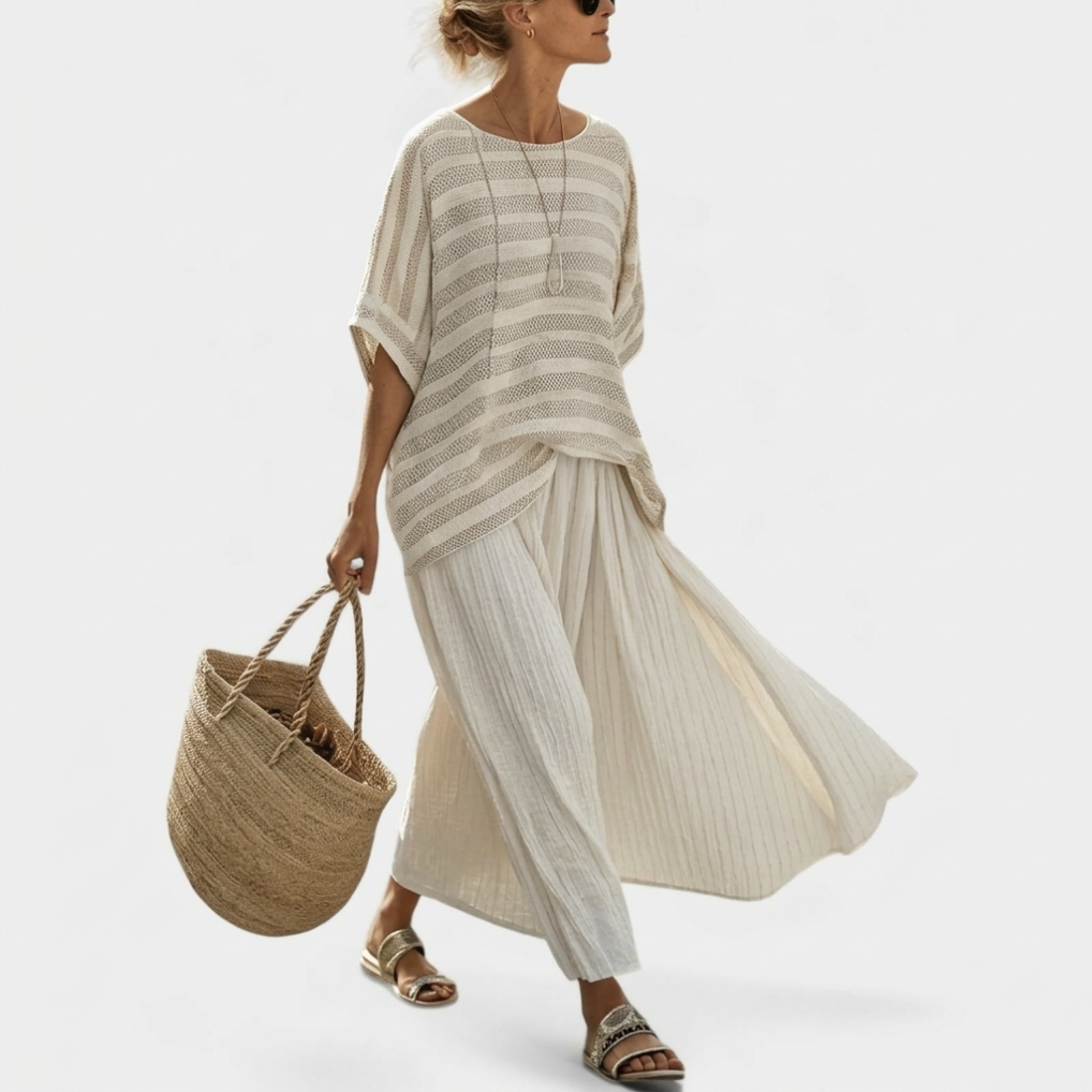 Camille | Relaxed Top and Wide Skirt Set