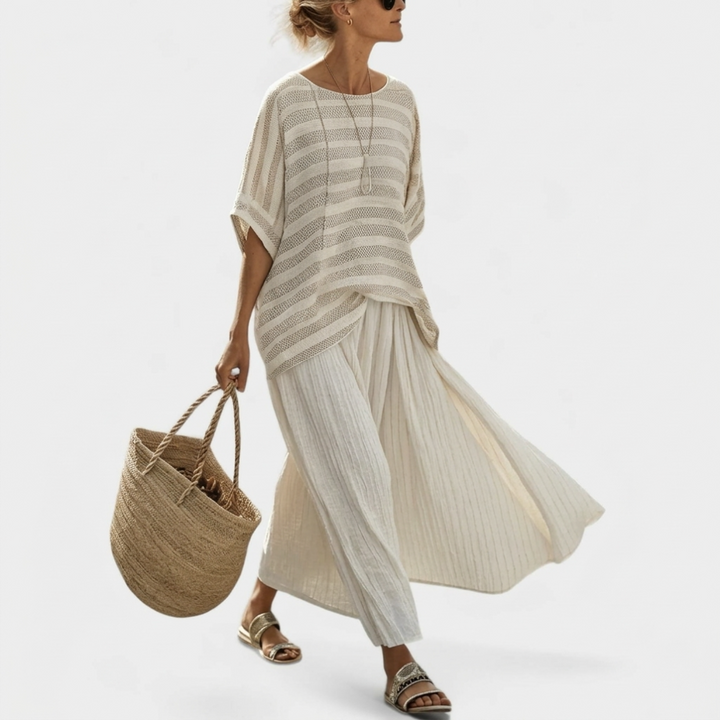 Camille | Relaxed Top and Wide Skirt Set