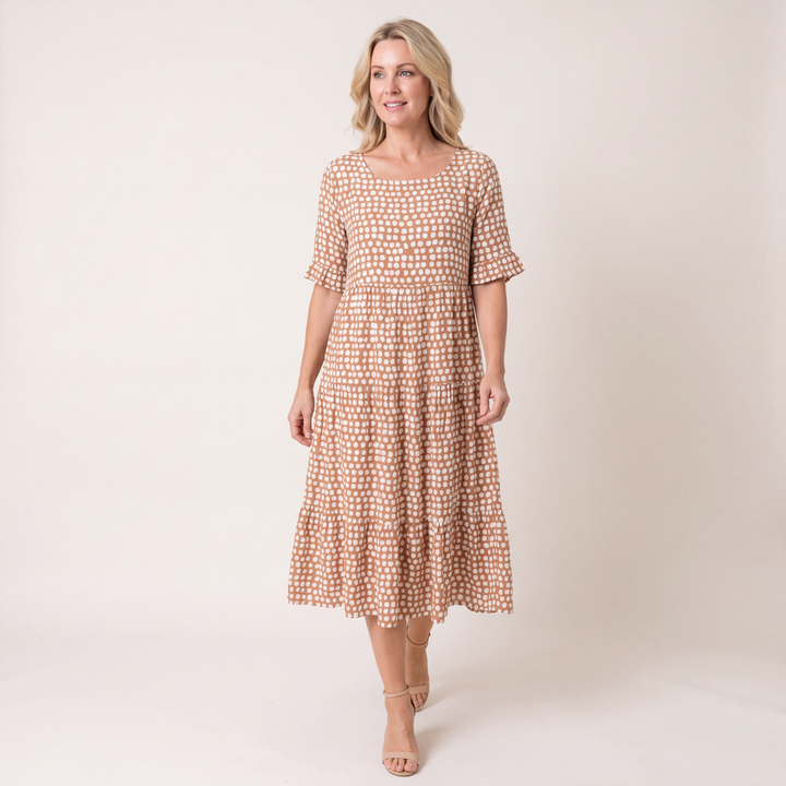 Fay | Short Sleeve Midi Dress