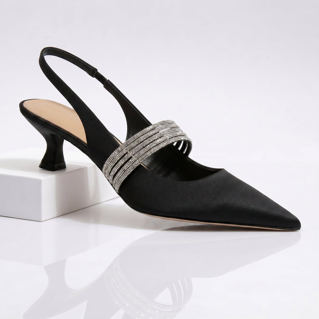 Merryn | Crystal Kitten Heels