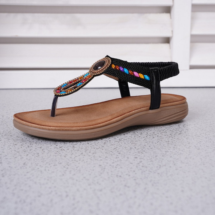 Rosalie Black sandals side view
