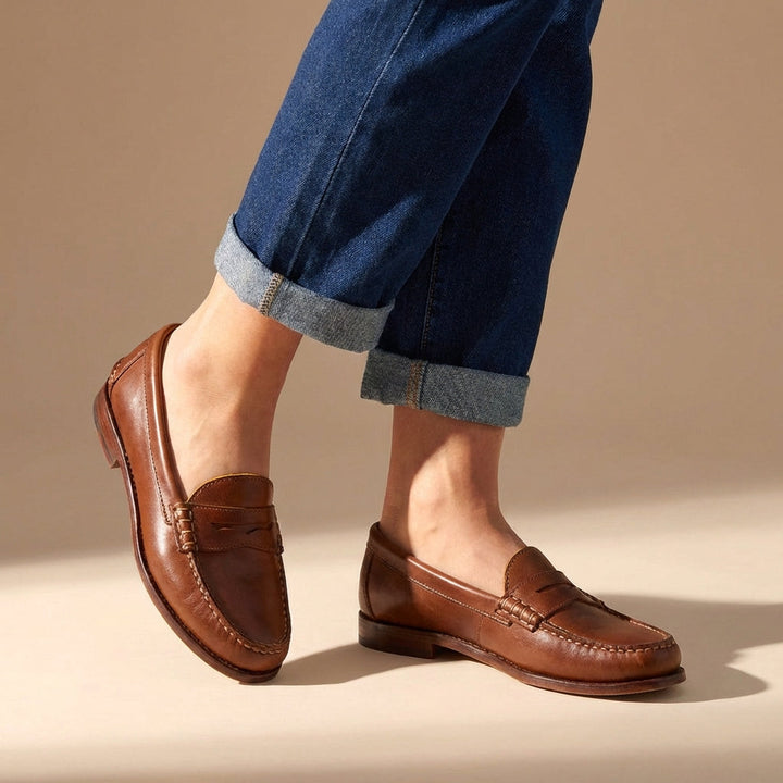 Jolene | Women's Classic Penny Loafer Flat Slip-On Shoe