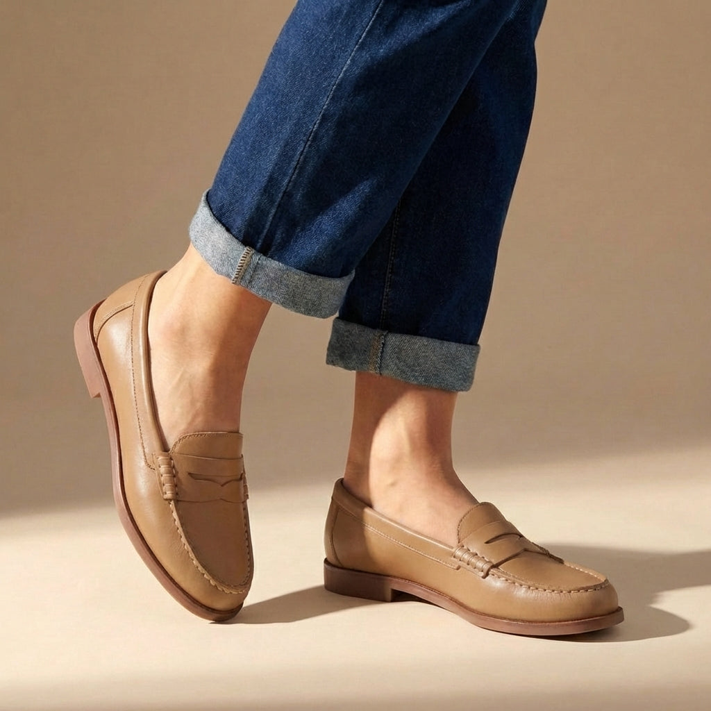 Jolene | Women's Classic Penny Loafer Flat Slip-On Shoe