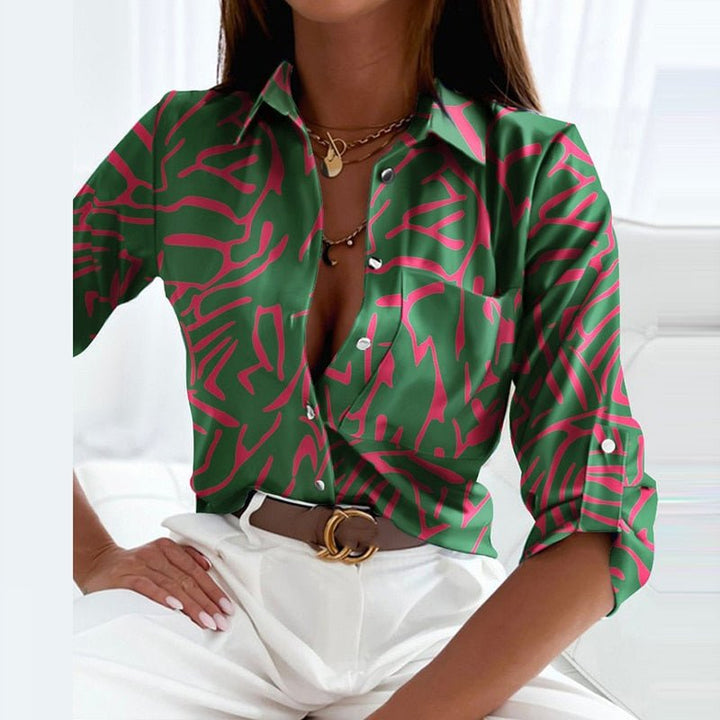 Christabel | Printed Button-Up Blouse