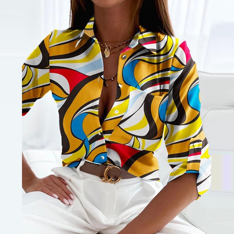 Christabel | Printed Button-Up Blouse