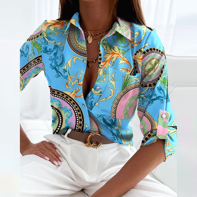 Christabel | Printed Button-Up Blouse