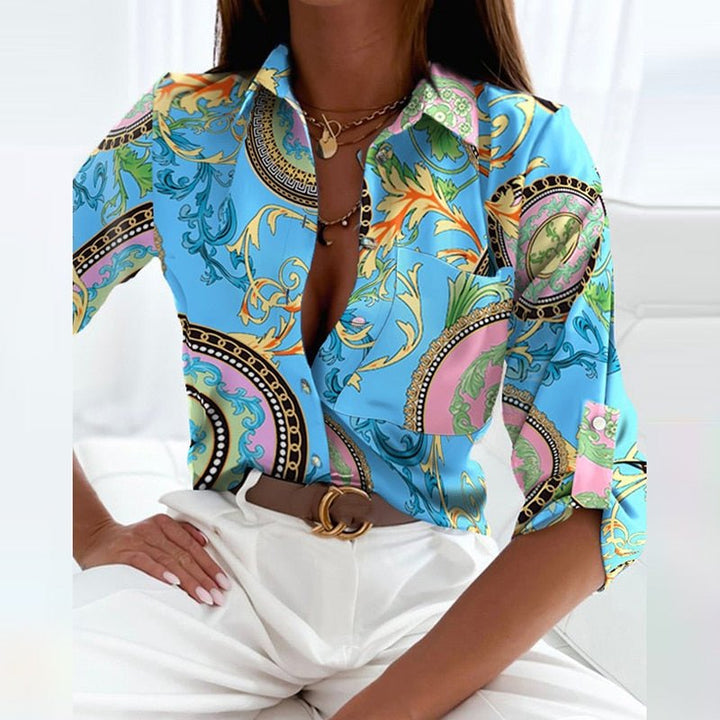 Christabel | Printed Button-Up Blouse